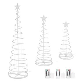 3/4/6FT Plug in Lighted Spiral Christmas Trees/WARM