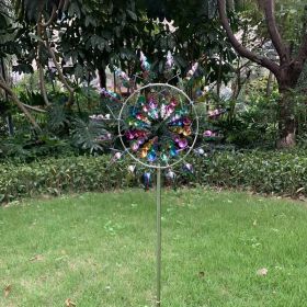 30cm/11.81in Courtyard Garden Lawn Outdoor Decoration, Unique Wind Collector Magic Kinetic Energy Metal Windmill Spinner Solar Wind Catcher (Model: CX104)